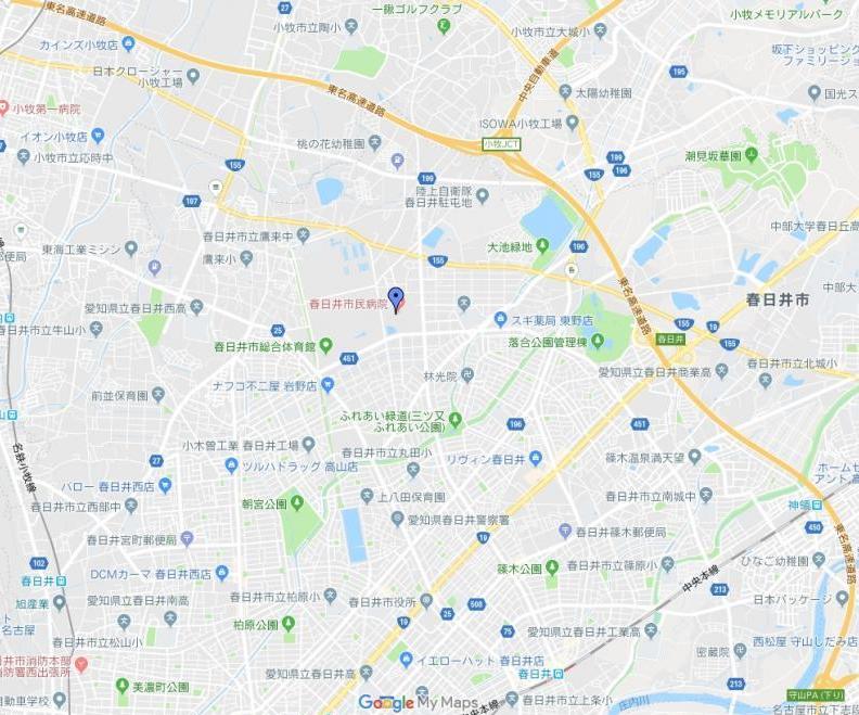 春日井市民病院周辺地図
